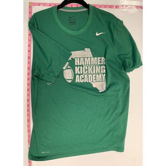 Nike Green Hammer Kicking Academy Dri-Fit T-Shirt Mens Size L - Picture 5 of 5